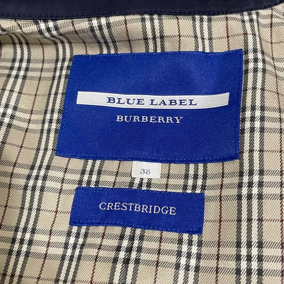 Burberry Blue Label Crestbridge Navy Double-Breasted Women's Jacket - Picture 7 of 11